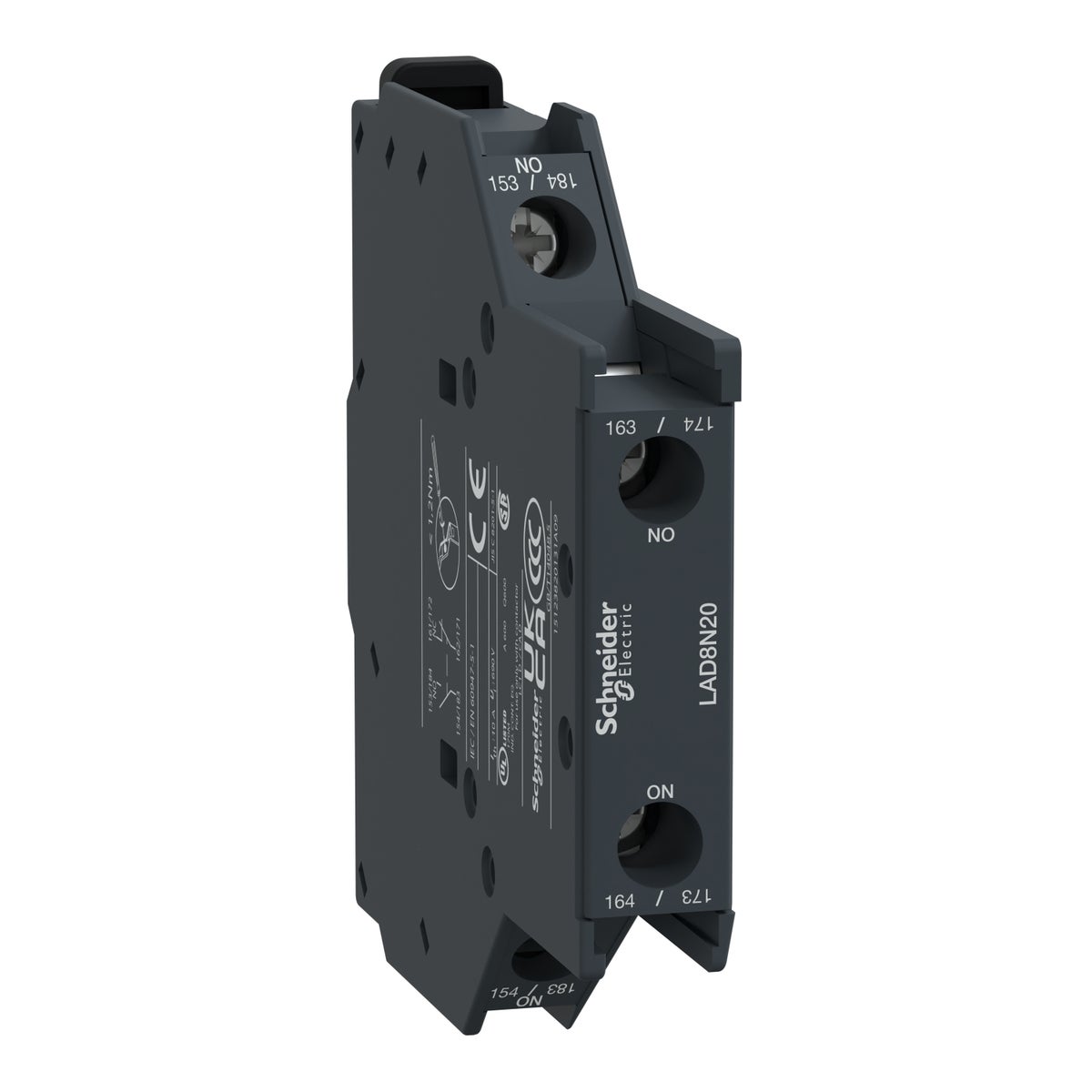 Schneider Electric TeSys D - auxiliary contact block - 2 NO - screw-clamps terminals