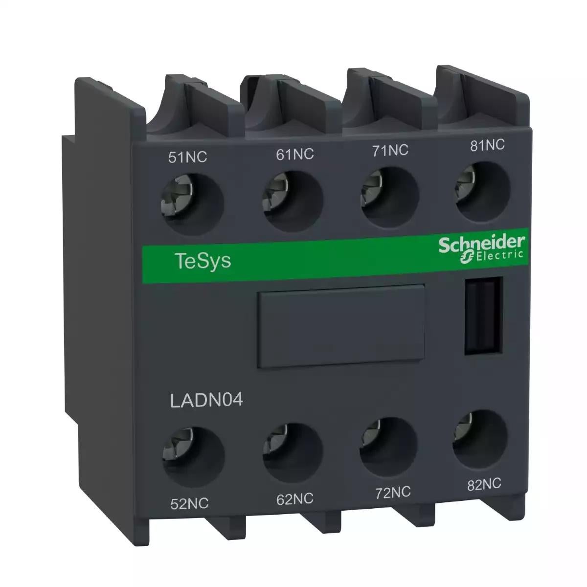Schneider Electric TeSys D - auxiliary contact block - 4 NC - screw-clamps terminals