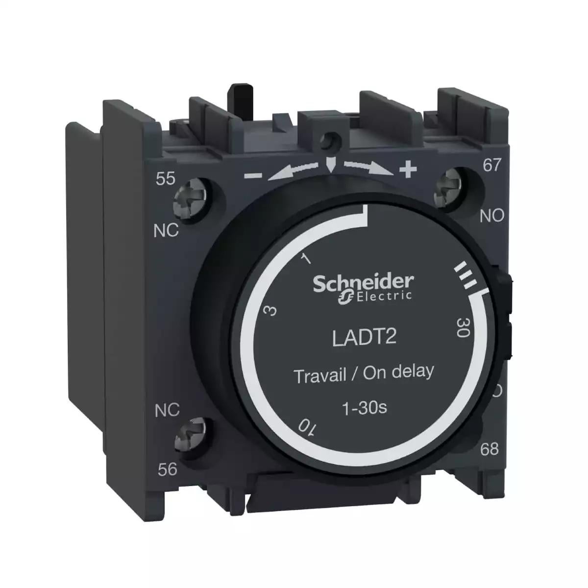 Schneider Electric TeSys D - time delay auxiliary contact block - 1 NO + 1 NC screw clamp terminals