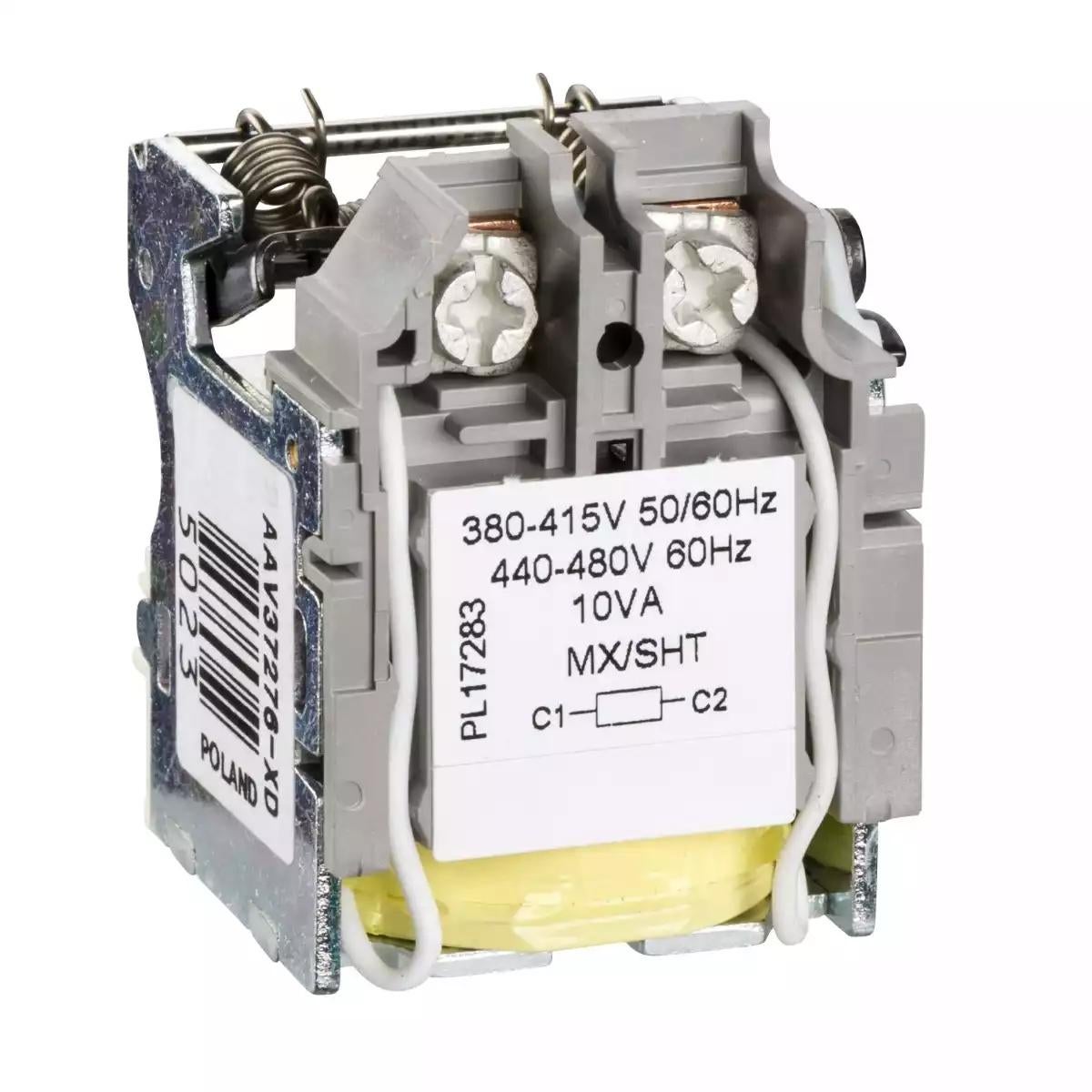 Schneider Electric Compact NSX <630 shunt trip voltage release MX - 440..480V 60Hz, 380..415V 50/60Hz