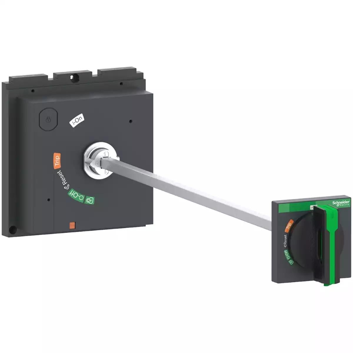 Schneider Electric extended rotary handle, ComPacT NSX 400/630, black handle, shaft length 209 to 600 mm, IP55