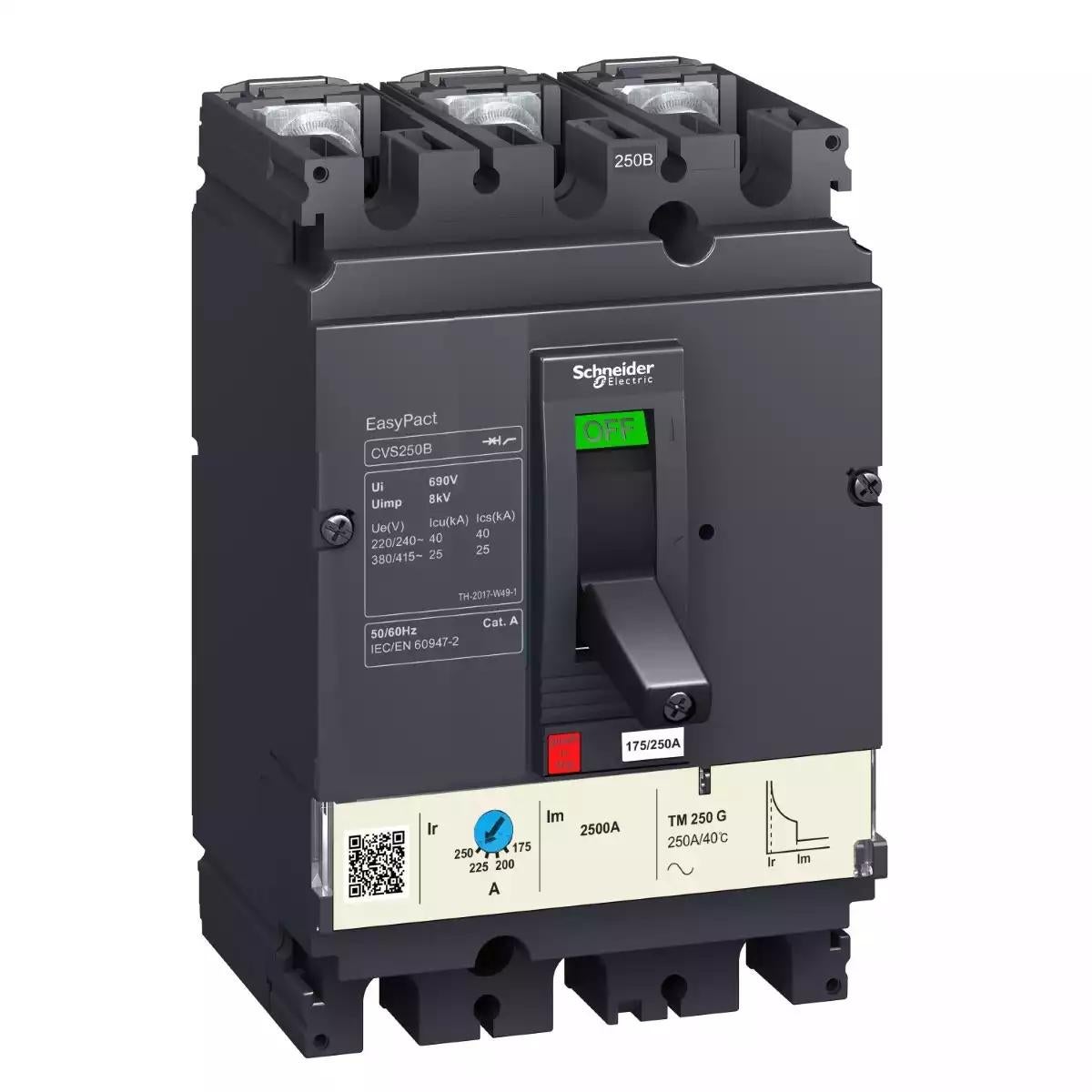 Schneider Electric EasyPact CVS - CVS100N circuit breaker - 3P/3d