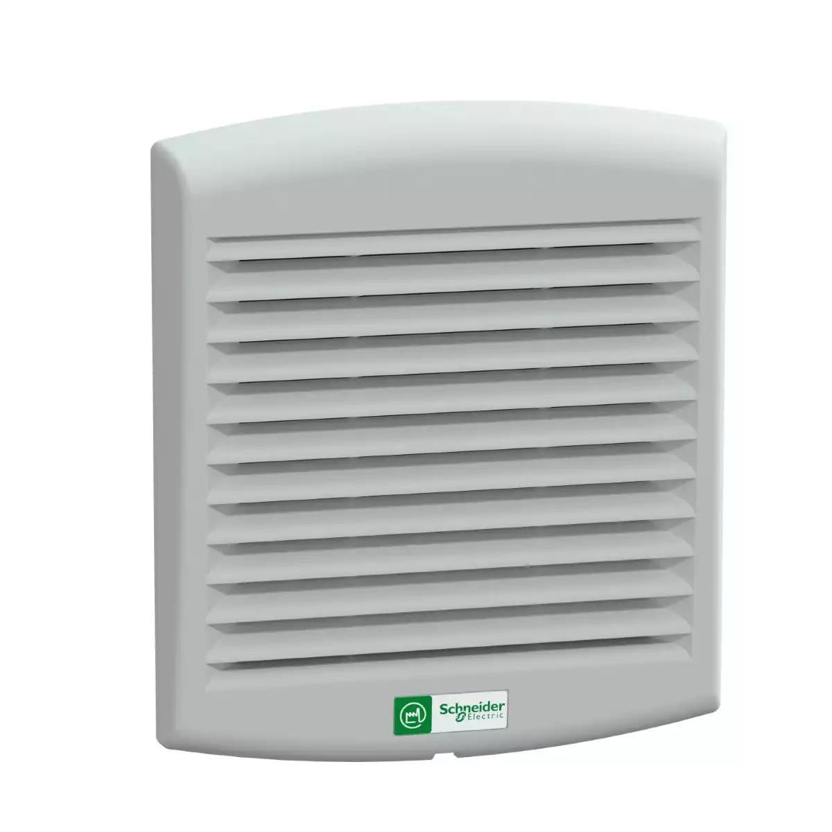 Schneider Electric ClimaSys CV forced vent. IP54, 85m3/h, 230V, with outlet grille and filter G2