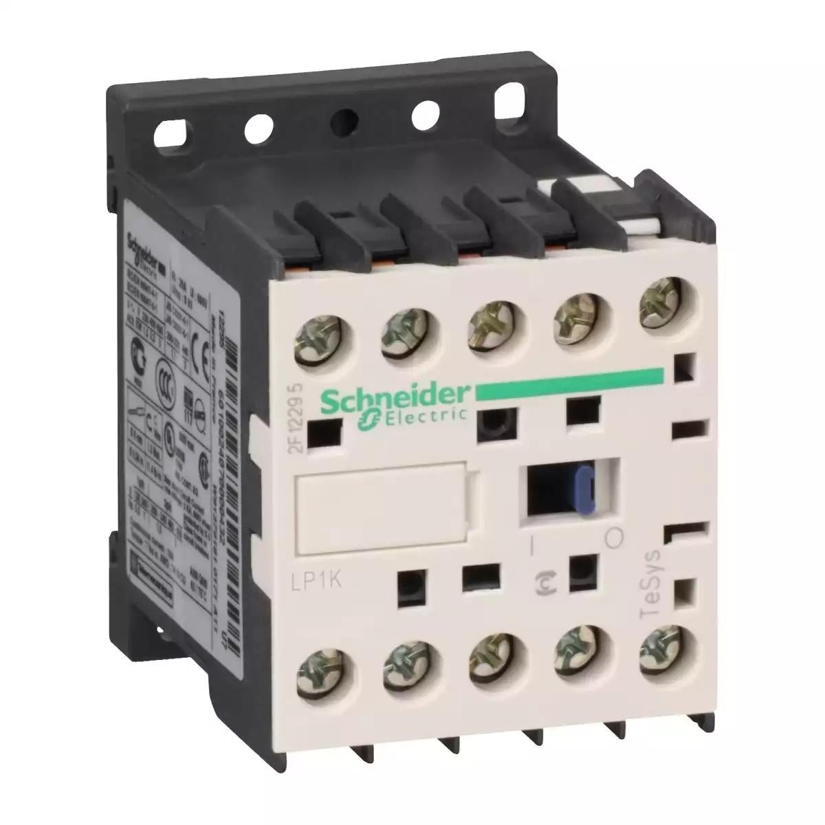 Schneider Electric TeSys K contactor - 3P - AC-3 <= 440 V 9 A - 1 NC aux. - 24 V DC coil