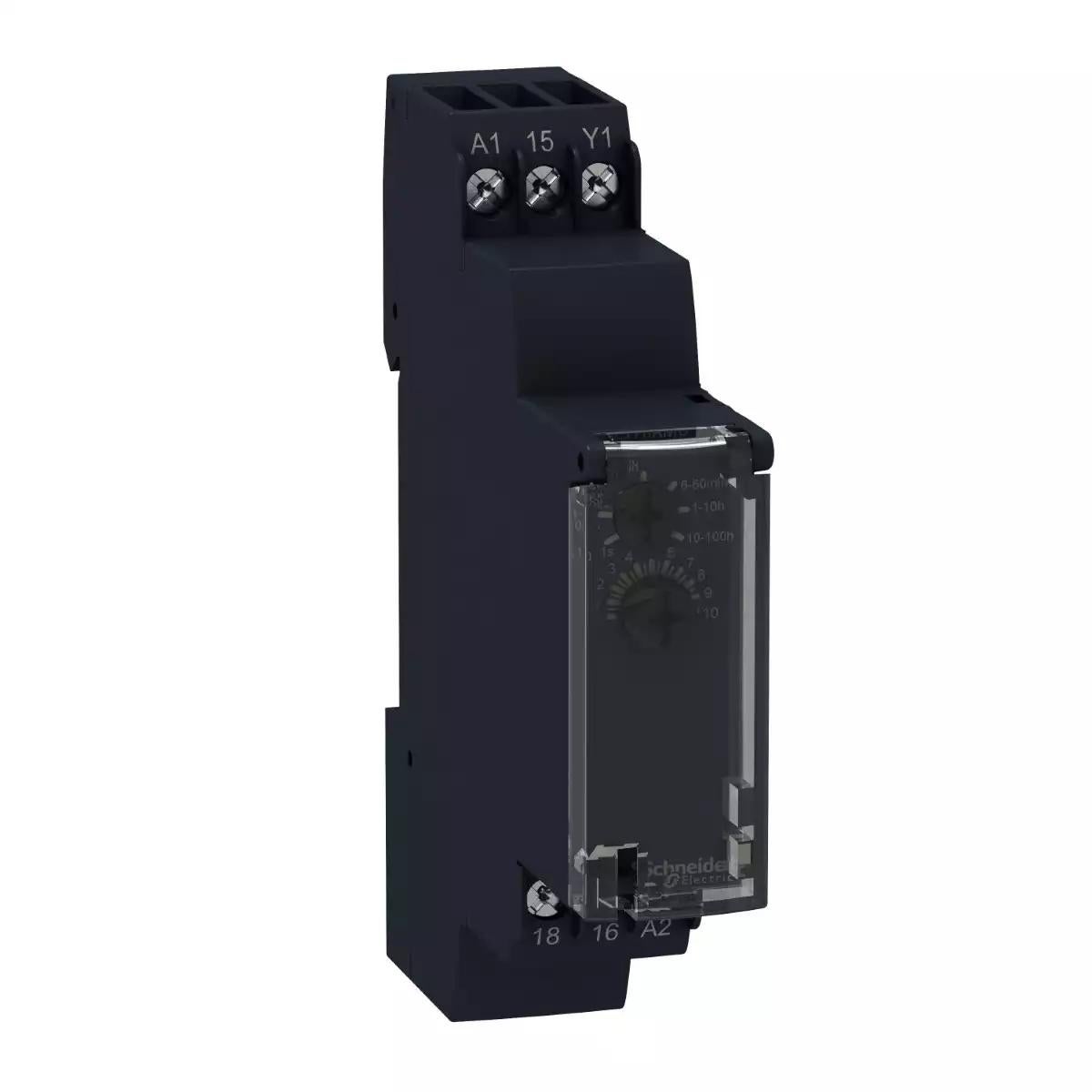 Schneider Electric Zelio Time on-delay timing relay - 1 s..100 h - 24..240 V AC/DC - solid state output