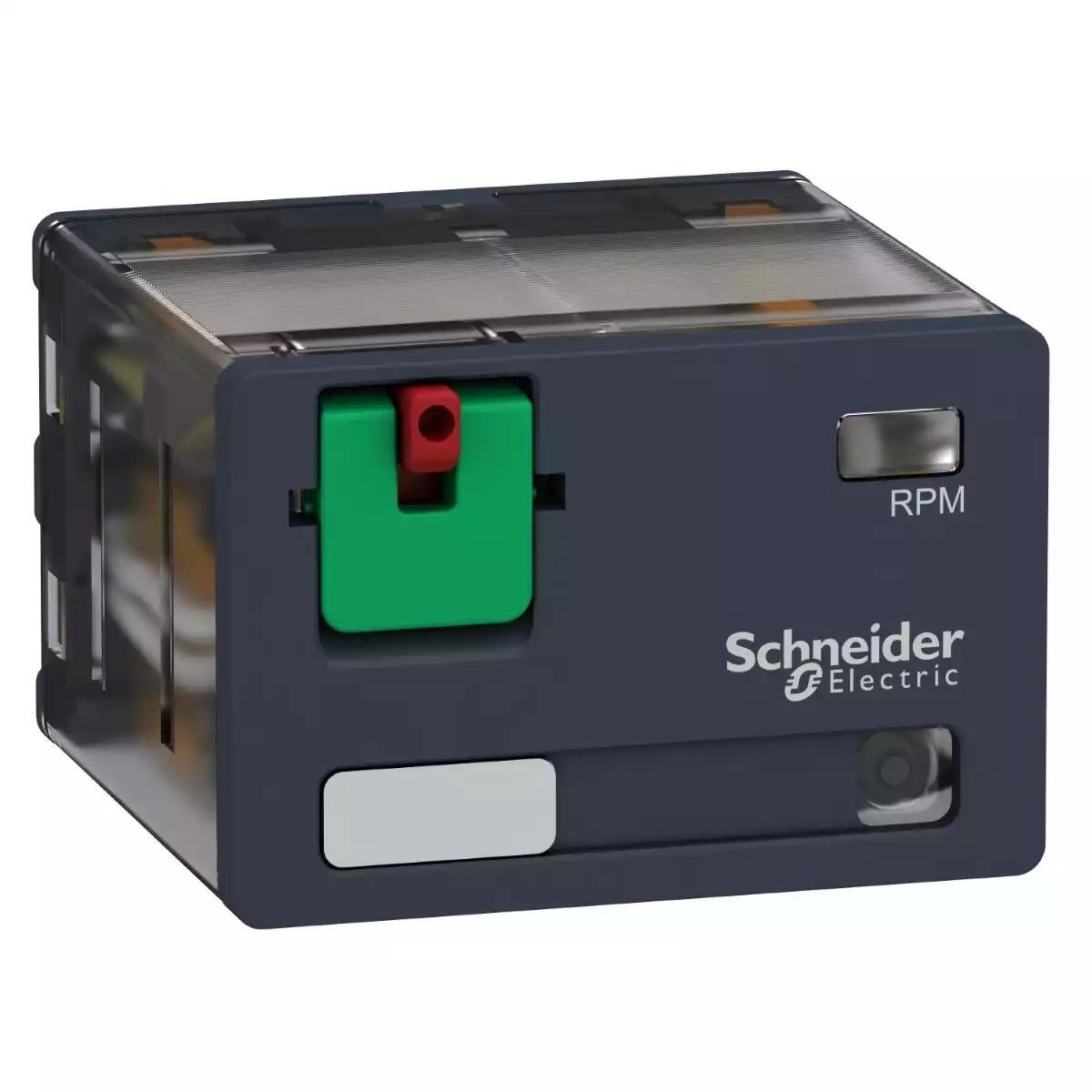 Schneider Electric Zelio RPM - Relay power plug-in relay - 4 C/O - 230 V AC - 15 A - with LED