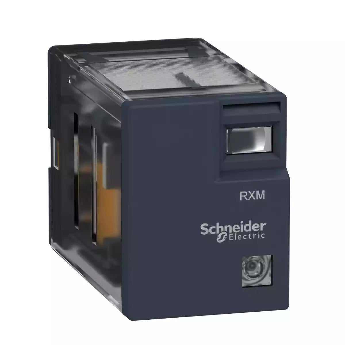 Schneider Electric miniature plug-in relay - Zelio RXM2L - 4 C/O - 24 V AC - 3 A - with LED