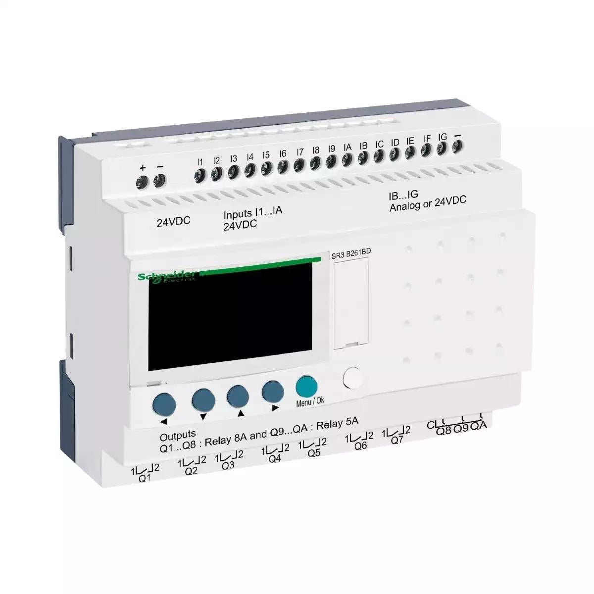 Schneider Electric Zelio Logic modular smart relay Zelio Logic - 26 I O - 24 V DC - clock - display