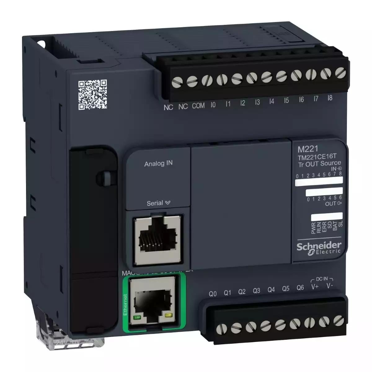 Schneider Electric Modicon M221 Controller 16 IO transistor PNP Ethernet 