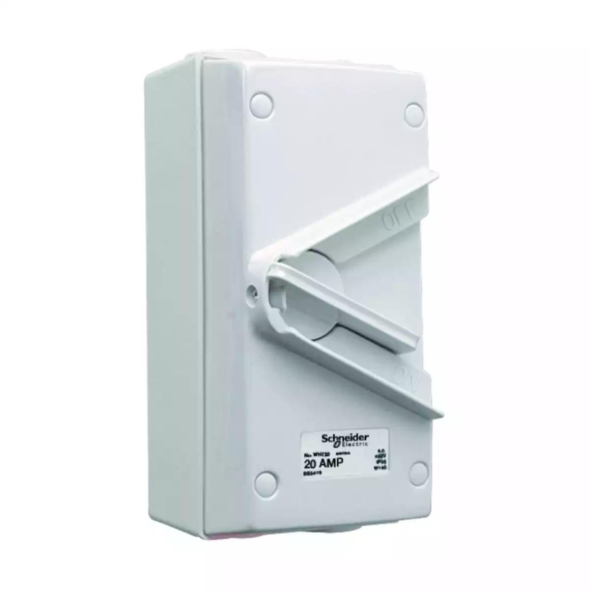 Schneider Electric Kavacha 20A 440V Wheatherproof Surface Mount Triple Pole Isolating Switch IP66