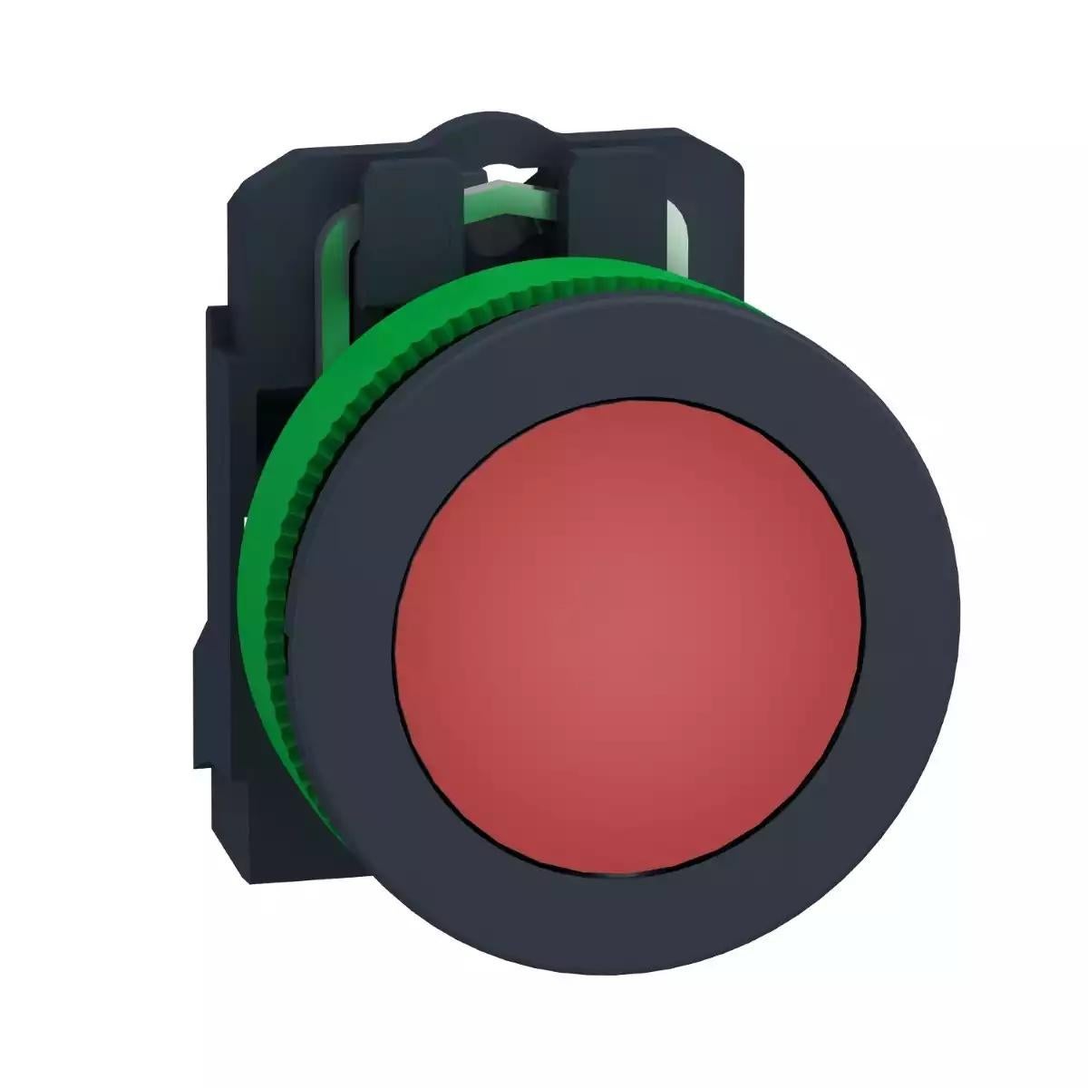 Schneider Electric Harmony XB5 Pilot light flush mounted, plastic, red, Ã˜30, plain lens with integral LED, 110...120 V AC
