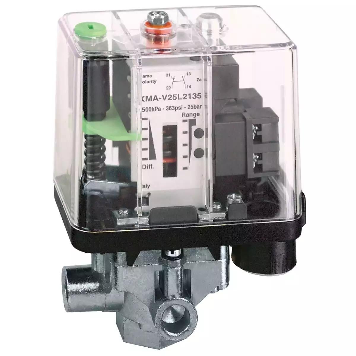 Schneider Electric OsiSense XM pressure switch XMA 25 bar - adjustable scale 2 thresholds - 1 C/O 
